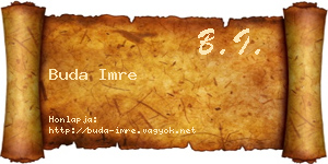 Buda Imre névjegykártya
