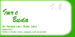 imre buda business card